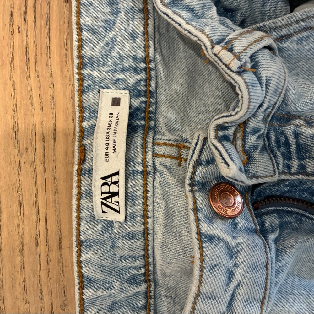 Zara Sky Blue Denim Pants